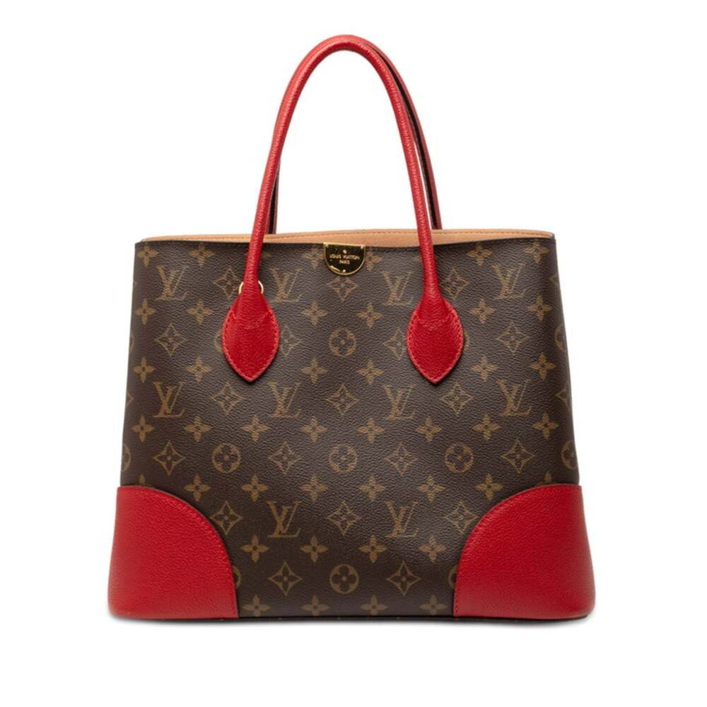 LOUIS VUITTON Authentic Brown Monogram Leather Tote Bag - Picture 1 of 6